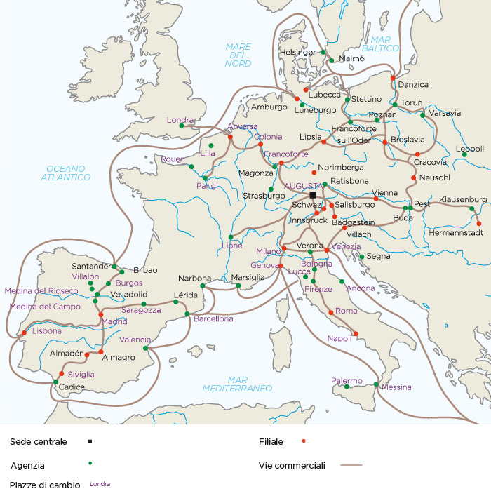 L'impero economico della famiglia dei Fugger, potentissimi banchieri 