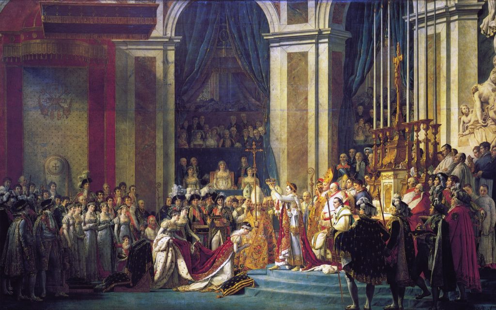 Jacques-Louis David, L'incoronazione di Napoleone, 1805, Museo del Louvre.