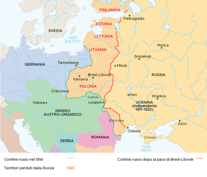 La Russia dopo la pace di Brest-Litovsk