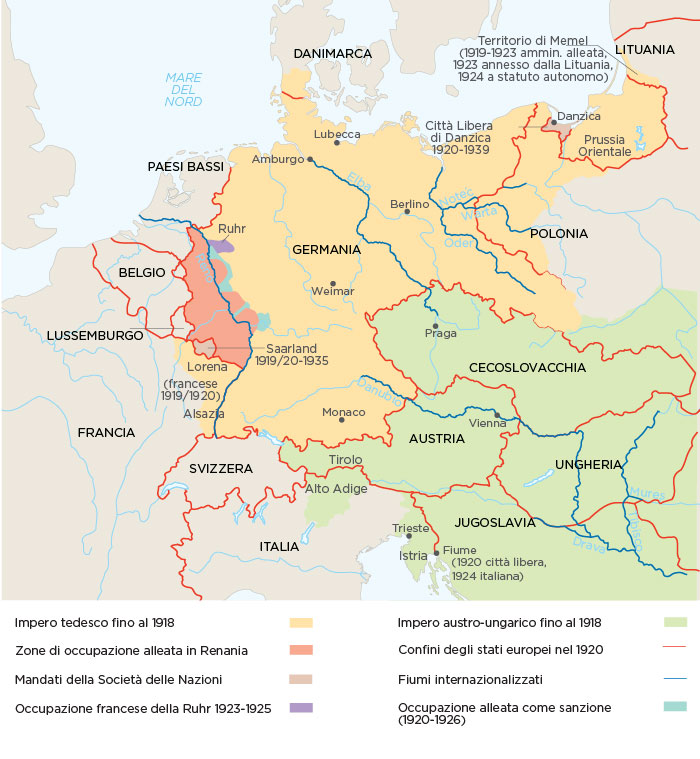L'Europa centrale dopo i trattati di pace