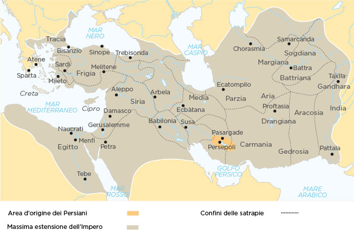 L'impero persiano alla sua massima estensione