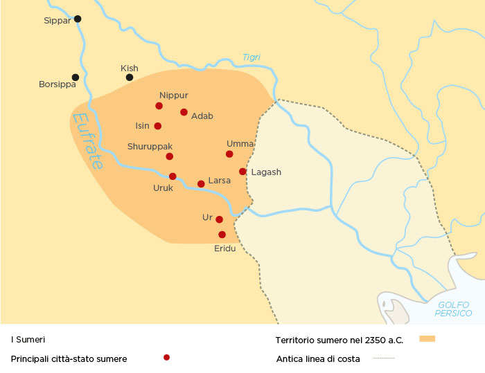 Il territorio dei Sumeri