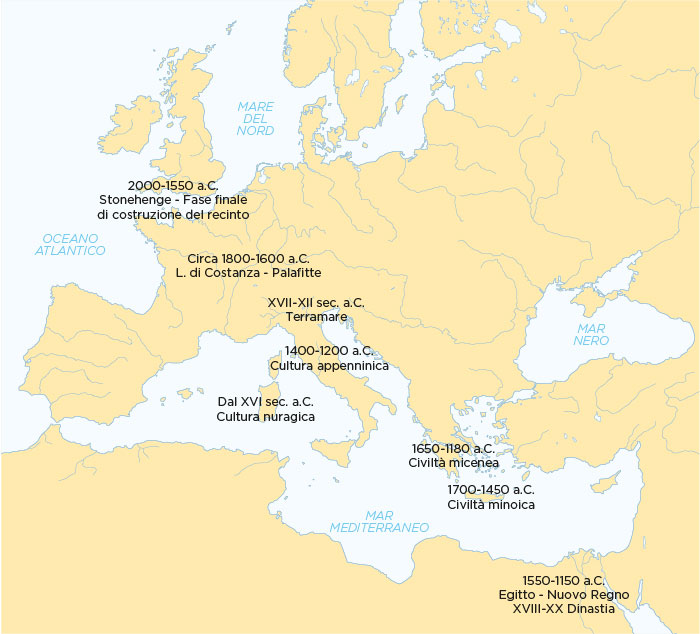 Le principali popolazioni dell'antichità. La civiltà minoica sorse nell'isola di Creta, nel Mar Egeo
