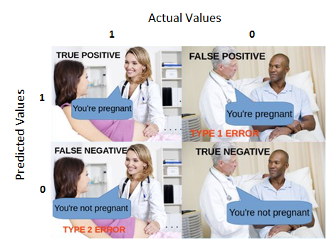 Un'immagine che illustra bene il significato di predizioni vere, false, negative e positive